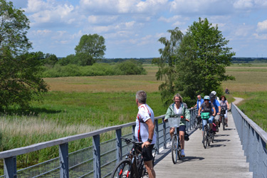 Galerie 11, Radweg in den Wümmewiesen, Brücke über die Hamme